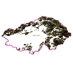 نقشه روستاهای حوضه آبریز کویر مرکزی