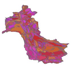 نقشه زمین شناسی حوضه آبریز رودخانه های بین بندر عباس – سدیج