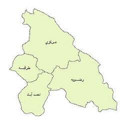 شیپ فایل بخشهای شهرستان مشهد