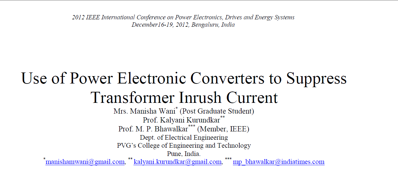 مقاله IEEE استفاده از کانورتورهای الکترونیک قدرت برای کاهش جریان هجومی ترانسفورماتور
