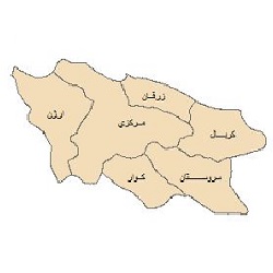 شیپ فایل بخشهای شهرستان  شیراز
