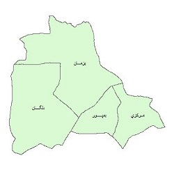 شیپ فایل بخشهای شهرستان ایرانشهر