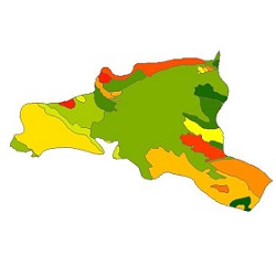 نقشه زمین شناسی شهرستان گلپایگان