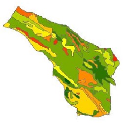 نقشه زمین شناسی شهرستان تیران و کرون