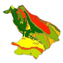 نقشه ی زمین شناسی شهرستان مهران