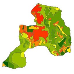 نقشه ی زمین شناسی شهرستان بوکان