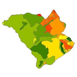 نقشه ی زمین شناسی شهرستان ملکان