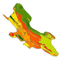 نقشه ی زمین شناسی شهرستان سپیدان