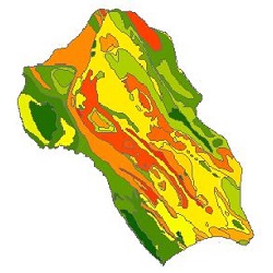 نقشه ی زمین شناسی شهرستان کازرون