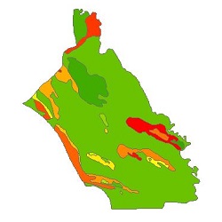 نقشه ی زمین شناسی شهرستان شوش
