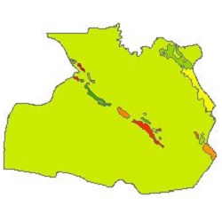 نقشه ی زمین شناسی شهرستان اهواز