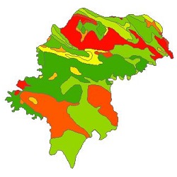 نقشه ی زمین شناسی شهرستان اندیمشک