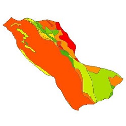 نقشه ی زمین شناسی شهرستان سروآباد