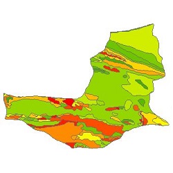 نقشه ی زمین شناسی شهرستان  نور