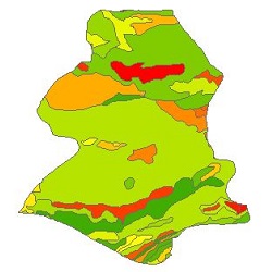 نقشه ی زمین شناسی شهرستان  سوادکوه