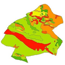 نقشه ی زمین شناسی شهرستان یزد